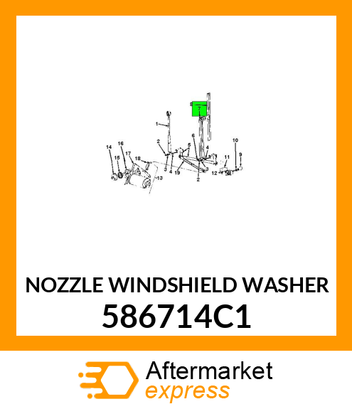 NOZZLE WINDSHIELD WASHER 586714C1