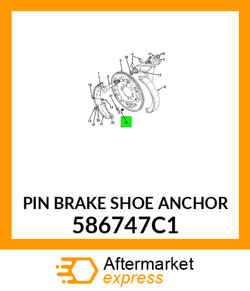 PIN BRAKE SHOE ANCHOR 586747C1