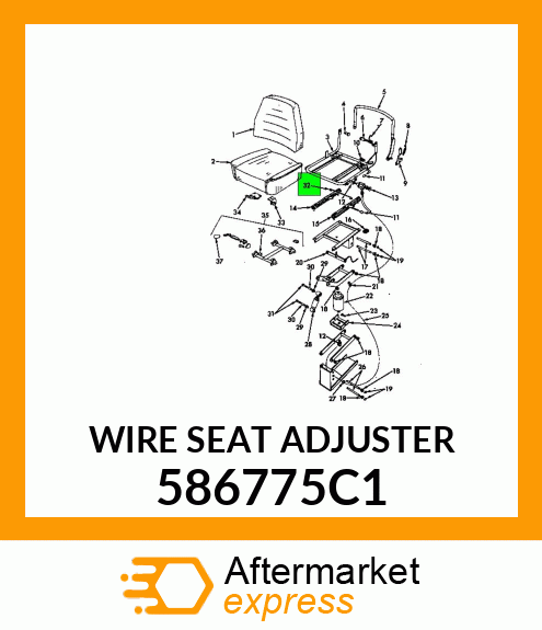 WIRE SEAT ADJUSTER 586775C1