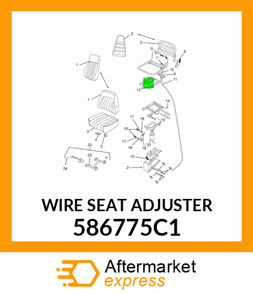 WIRE SEAT ADJUSTER 586775C1