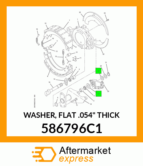 WASHER, FLAT .054" THICK 586796C1