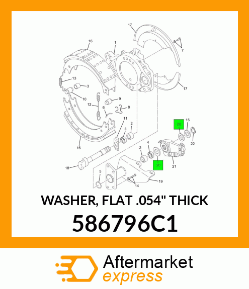 WASHER, FLAT .054" THICK 586796C1