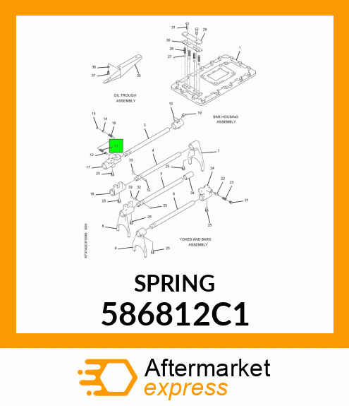 SPRING CONTROL LEVER 586812C1