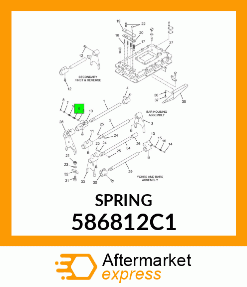 SPRING CONTROL LEVER 586812C1