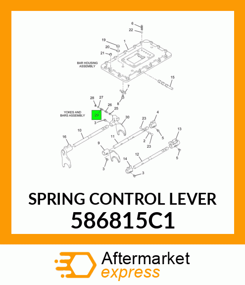 SPRING CONTROL LEVER 586815C1