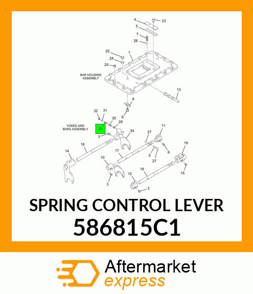 SPRING CONTROL LEVER 586815C1