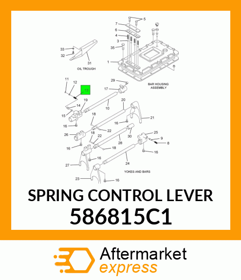 SPRING CONTROL LEVER 586815C1