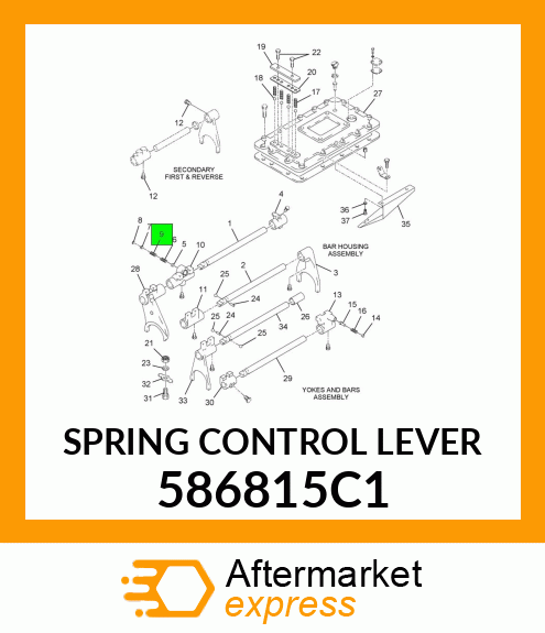 SPRING CONTROL LEVER 586815C1