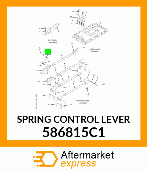 SPRING CONTROL LEVER 586815C1