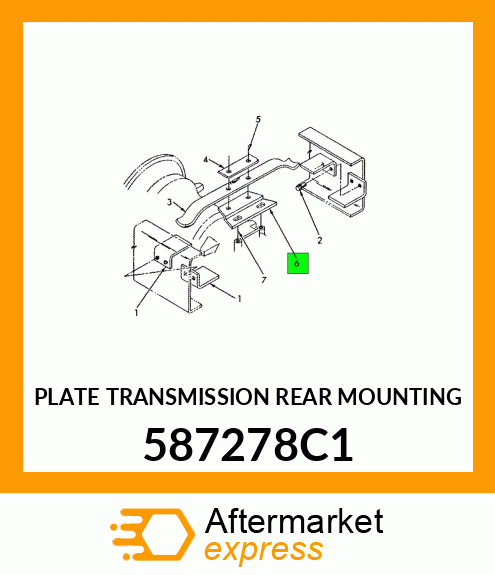 PLATE TRANSMISSION REAR MOUNTING 587278C1