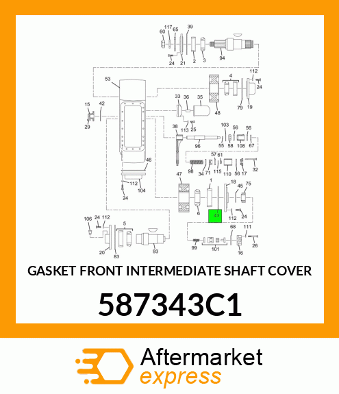 GASKET FRONT INTERMEDIATE SHAFT COVER 587343C1