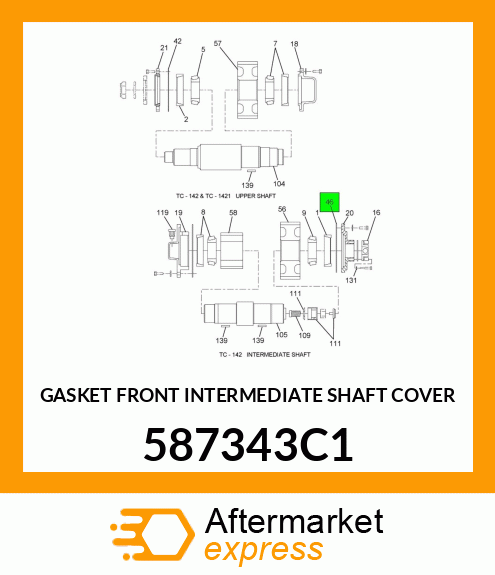 GASKET FRONT INTERMEDIATE SHAFT COVER 587343C1