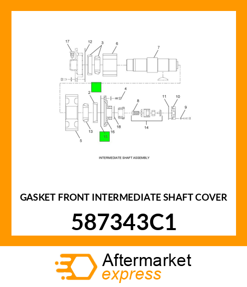 GASKET FRONT INTERMEDIATE SHAFT COVER 587343C1