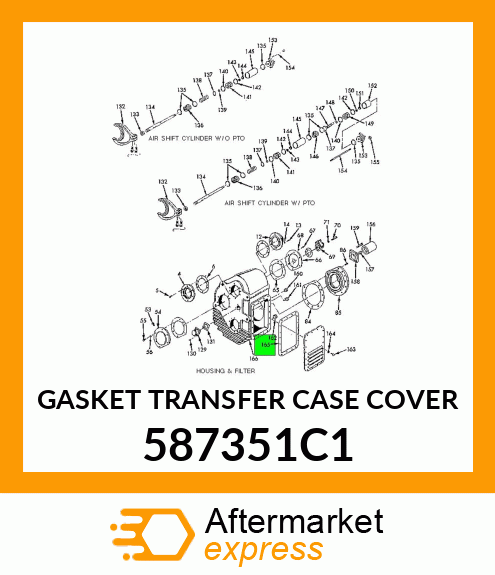 GASKET TRANSFER CASE COVER 587351C1