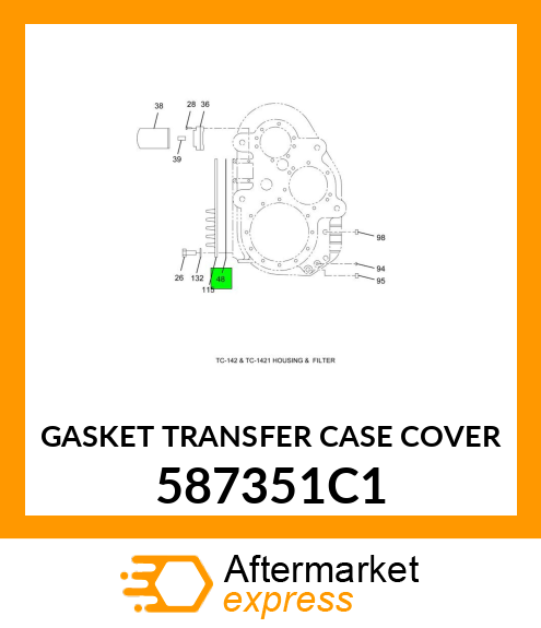 GASKET TRANSFER CASE COVER 587351C1