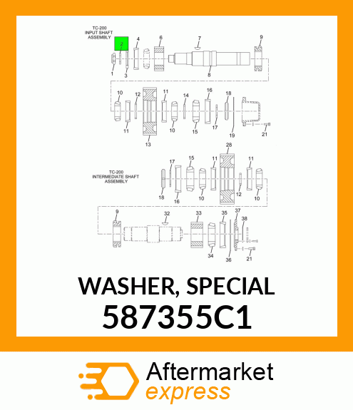 WASHER, SPECIAL 587355C1