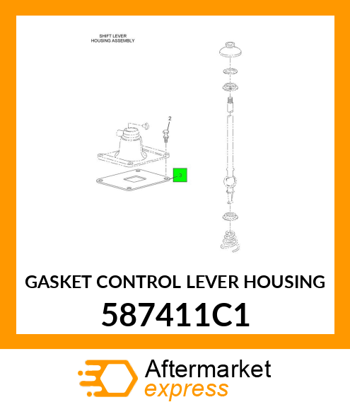 GASKET CONTROL LEVER HOUSING 587411C1