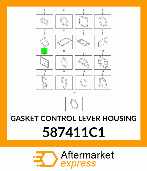 GASKET CONTROL LEVER HOUSING 587411C1