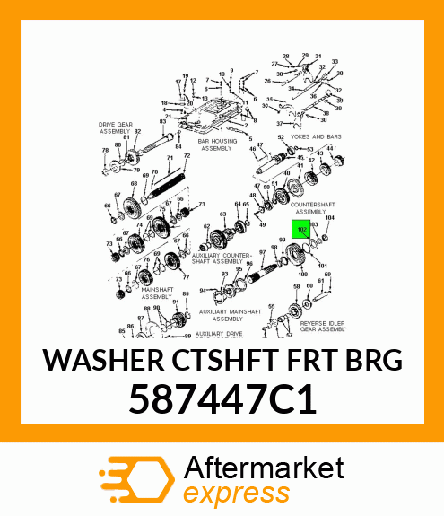 WASHER CTSHFT FRT BRG 587447C1