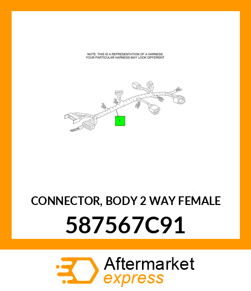 CONNECTOR, BODY 2 WAY FEMALE 587567C91