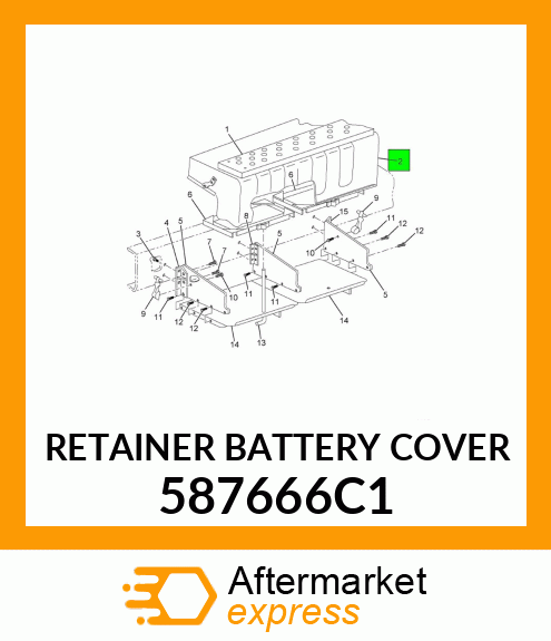 RETAINER BATTERY COVER 587666C1