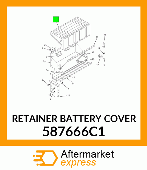 RETAINER BATTERY COVER 587666C1