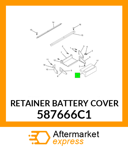 RETAINER BATTERY COVER 587666C1