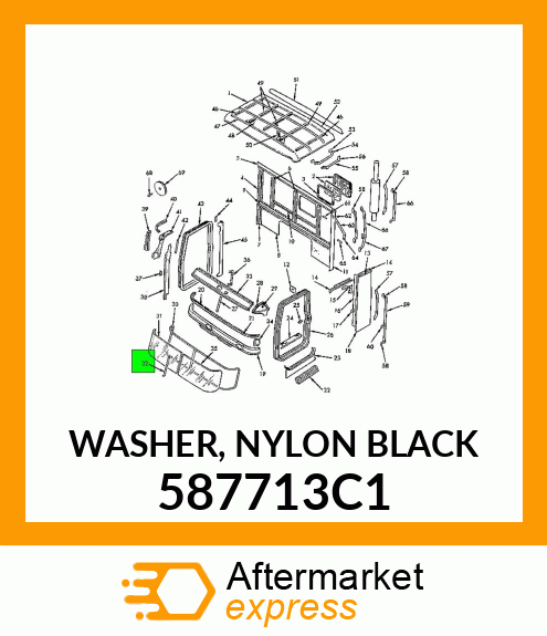 WASHER, NYLON BLACK 587713C1