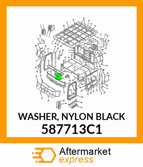 WASHER, NYLON BLACK 587713C1