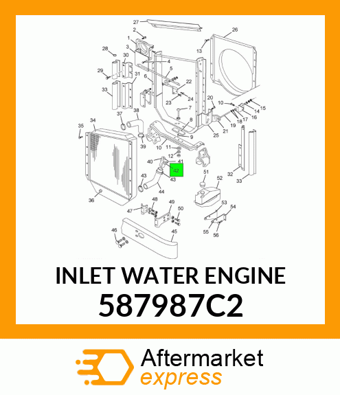 INLET WATER ENGINE 587987C2