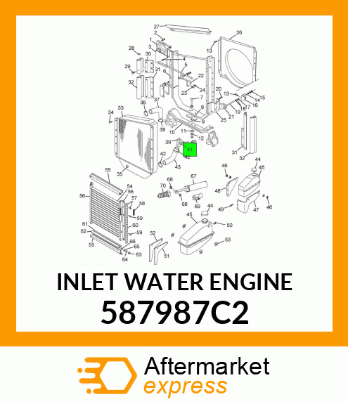 INLET WATER ENGINE 587987C2