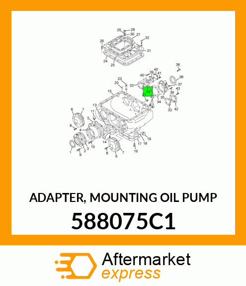 ADAPTER, MOUNTING OIL PUMP 588075C1