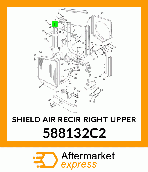 SHIELD AIR RECIR RIGHT UPPER 588132C2