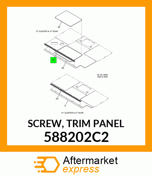 SCREW, TRIM PANEL 588202C2