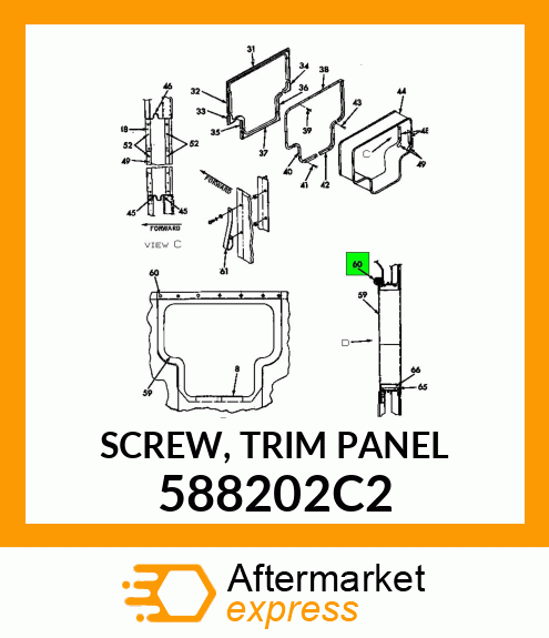 SCREW, TRIM PANEL 588202C2