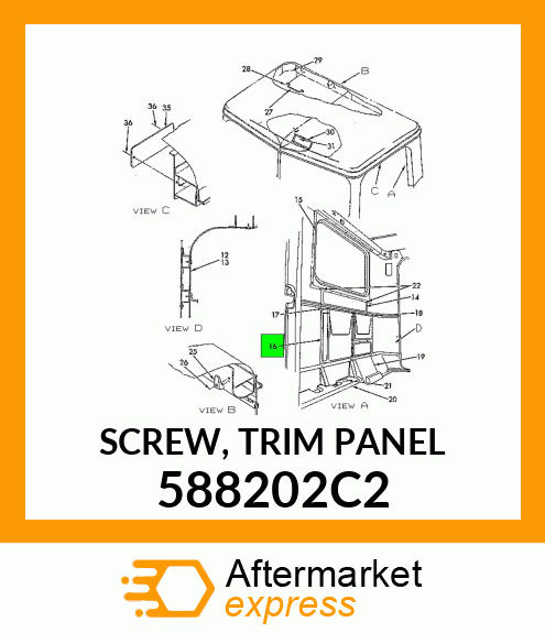 SCREW, TRIM PANEL 588202C2