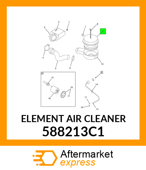 ELEMENT AIR CLEANER 588213C1