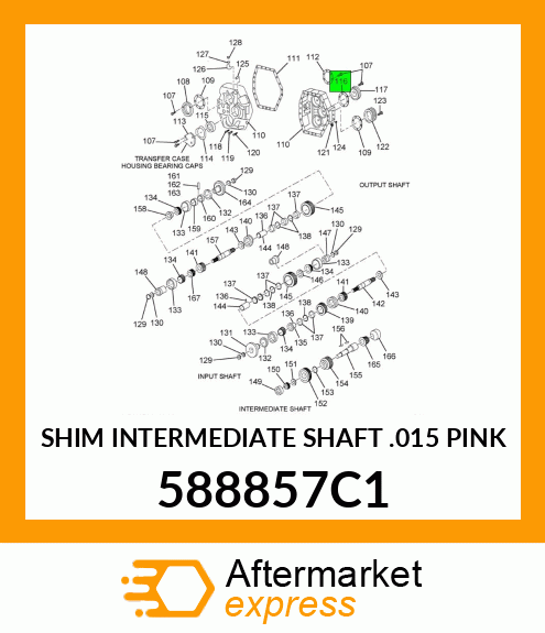 SHIM INTERMEDIATE SHAFT .015 PINK 588857C1