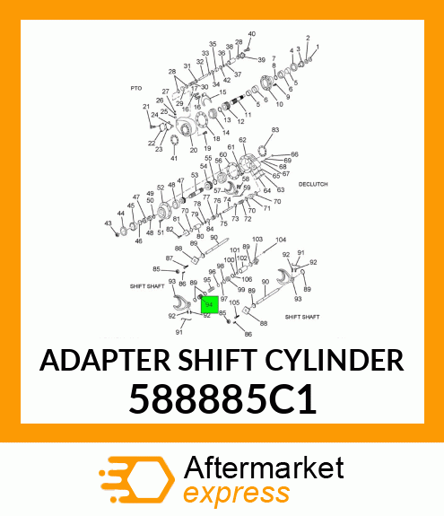 ADAPTER SHIFT CYLINDER 588885C1