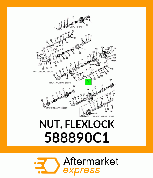 NUT, FLEXLOCK 588890C1