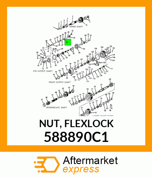 NUT, FLEXLOCK 588890C1