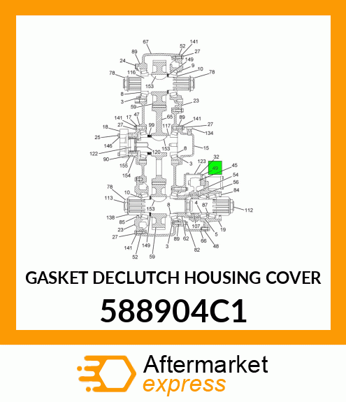 GASKET DECLUTCH HOUSING COVER 588904C1
