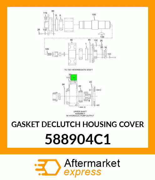 GASKET DECLUTCH HOUSING COVER 588904C1