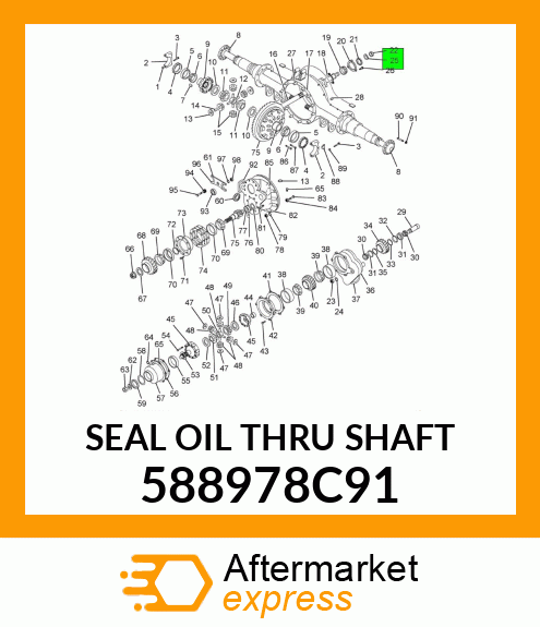 SEAL OIL THRU SHAFT 588978C91