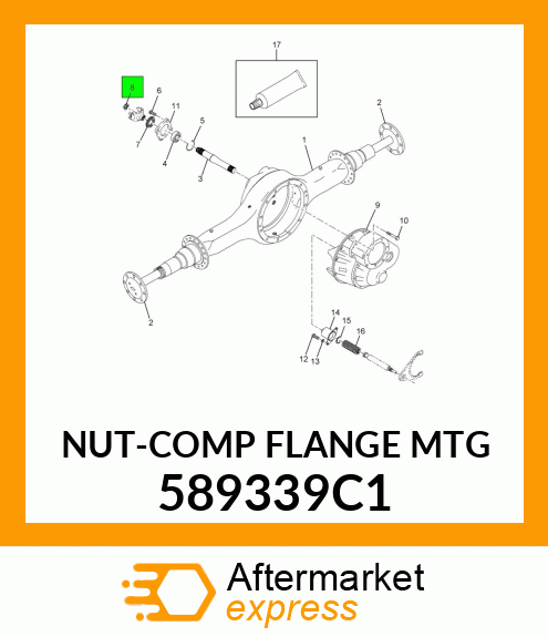 NUT-COMP FLANGE MTG 589339C1