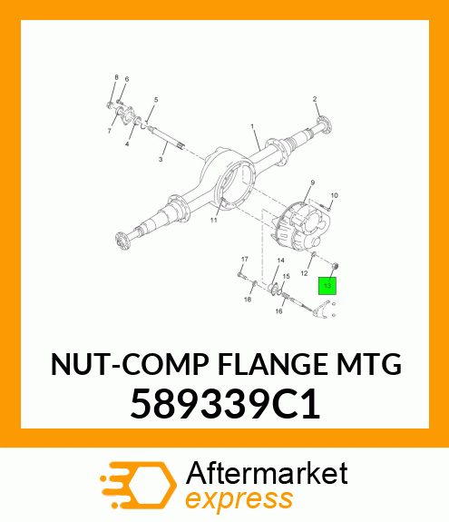 NUT-COMP FLANGE MTG 589339C1