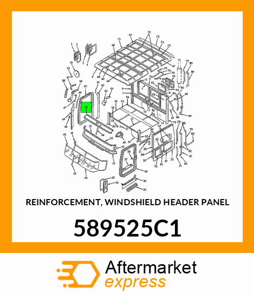 REINFORCEMENT, WINDSHIELD HEADER PANEL 589525C1