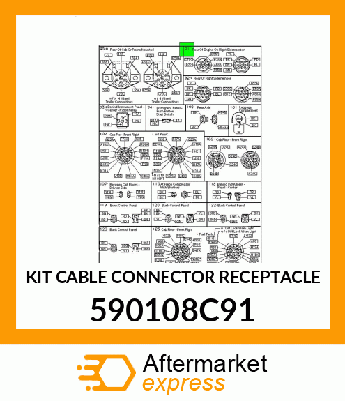 KIT CABLE CONNECTOR RECEPTACLE 590108C91