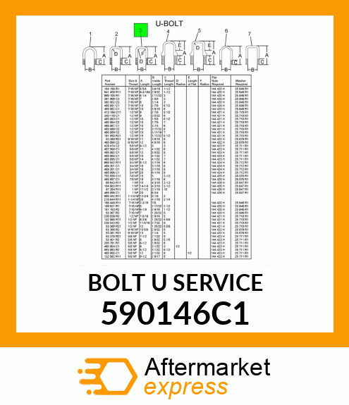 BOLT U SERVICE 590146C1