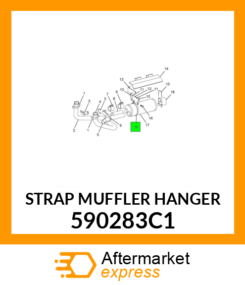 STRAP MUFFLER HANGER 590283C1